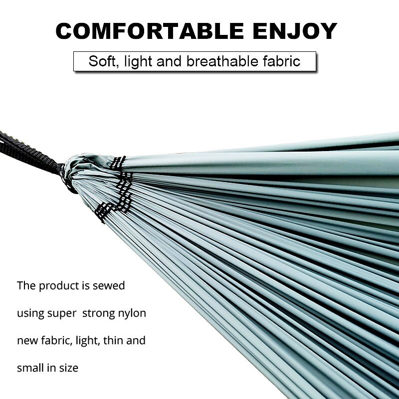 Single Canvas Hammock Folding Bed Outdoor Camping Backpackaging Leisure Swing Portable Hanging Bed Sleeping Swing Hammock