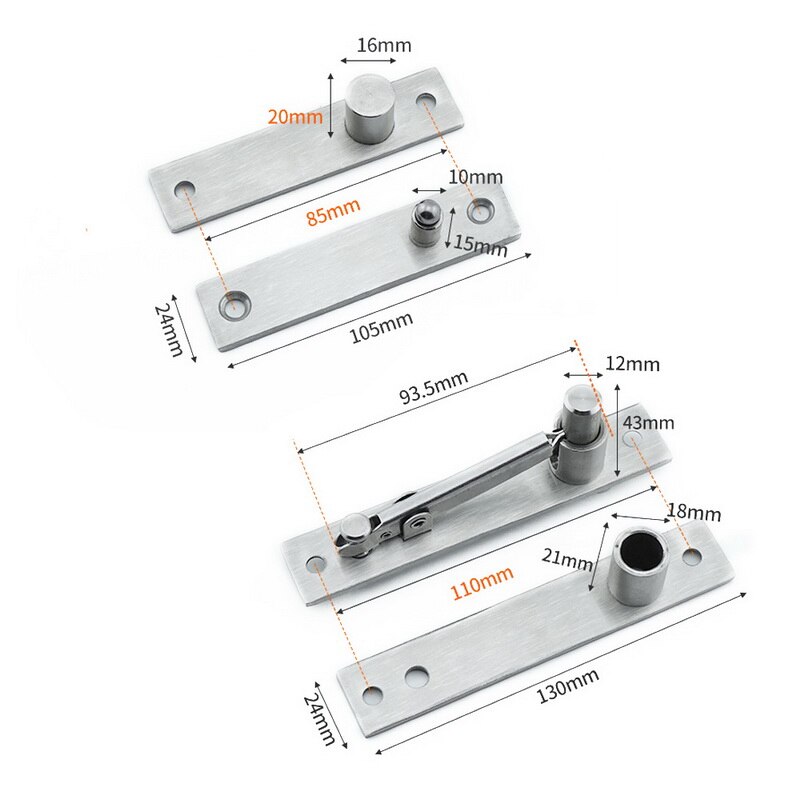 Door Pivot Hinges for Wood Doors 360 Degree Shaft