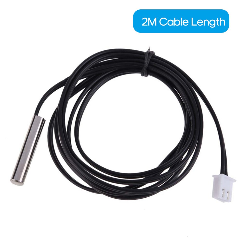 2M Temperatuur Sonde Hoge Nauwkeurigheid Waterbestendig Ntc 10K/B3435 Thermistor Draad Kabel Temperatuur Probe: 2M