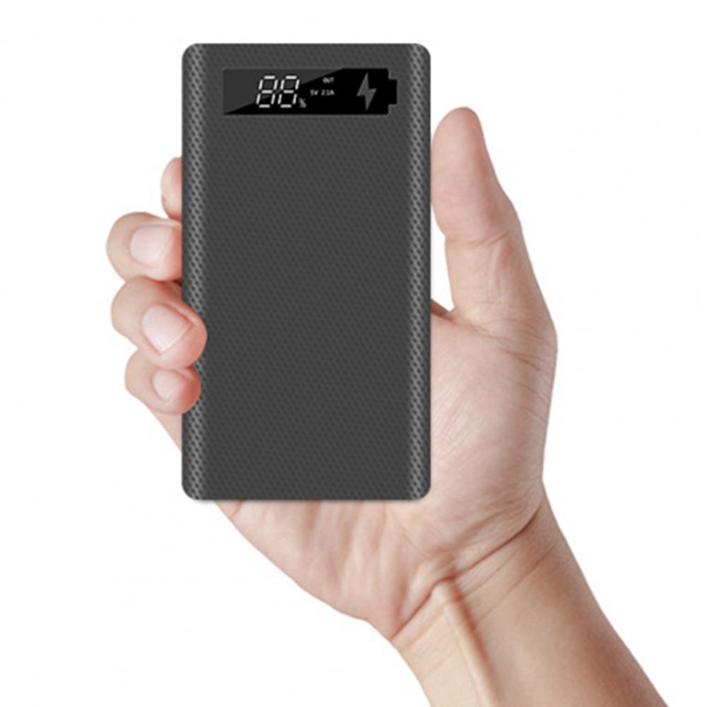 Selbstbau-powerbank-gehäuse ohne schweißen, 6 stück , 18650 akkus, typ-c-/micro-usb-anschluss, lcd-bildschirm, powerbank-gehäuse  (m6)