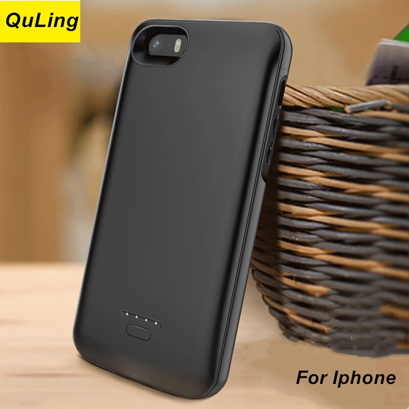 QuLing dla IPhone 5 5S SE 2020 6 6s 7 Plus 8 Plus X XS XR XS MAX przypadku baterii ładowarka przypadku banku Power Case