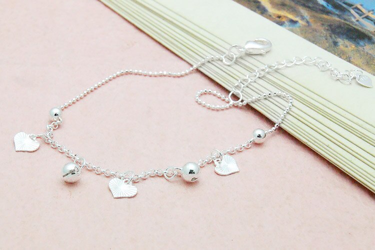 sterben neue mädchen fußkettchen Glocke anhänger 925 Sterling silber fuß kette anhänger einzelhandel sterben beste geburtstag präsentieren
