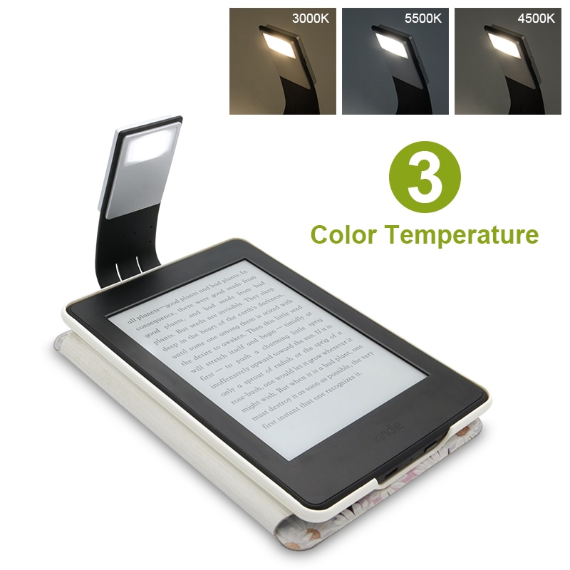 Oplaadbare E-Book Led Light Voor Kindle Papier Usb Led Power Bank Leeslamp 4 Intensiteiten Verlichting Flexibele E Lezen boek Licht