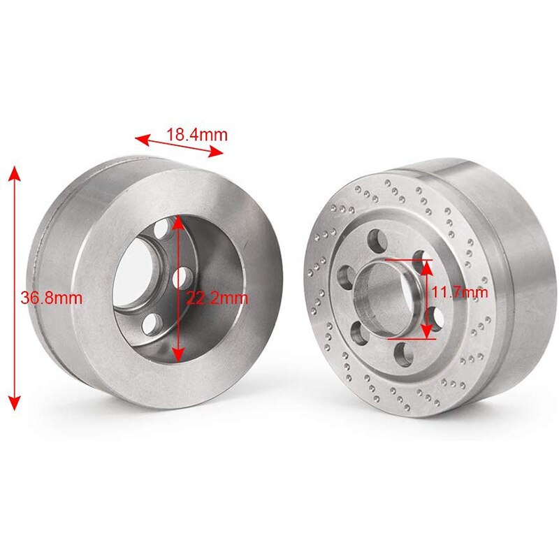 Peso dell&#39;equilibrio dell&#39;asse dell&#39;articolazione della ruota del blocchetto di sterzo del contrappeso del metallo di 1.9 2.2 pollici per 1/10 RC Traxxas TRX-4 TRX4 assiale SCX10 Tra
