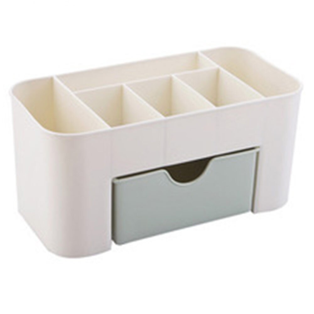 Cosmetic Storage Box Drawer Desktopplastic Makeup Dressing Table Skin Care Rack House Dressing Table Organizer Container: Light Green