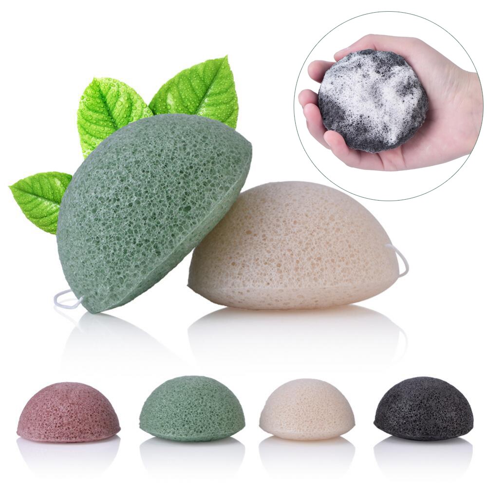 100%  helt naturliga konjac kosmetiska puff ansiktssvamp ansiktsrengöring tvätt ansiktsvård ansiktspuder sminkverktyg