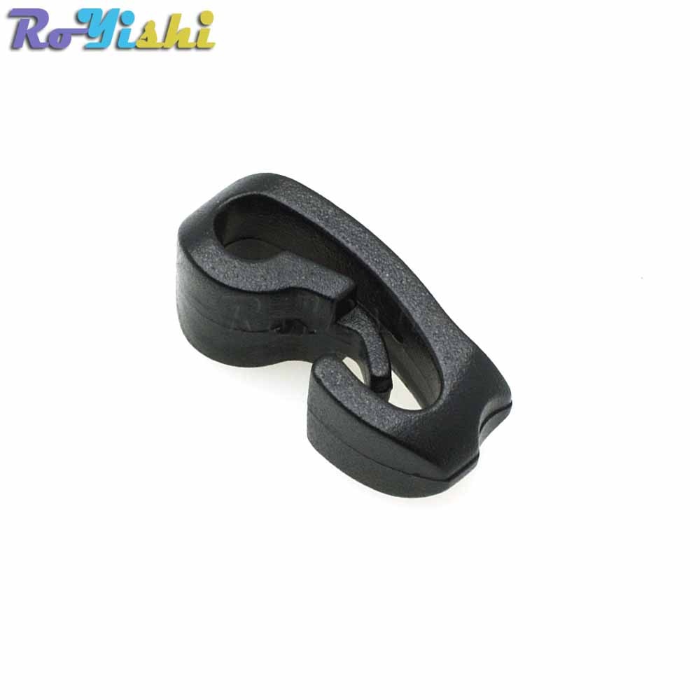 Crochet de corde en plastique, sangle extérieure, boucle de corde, noir