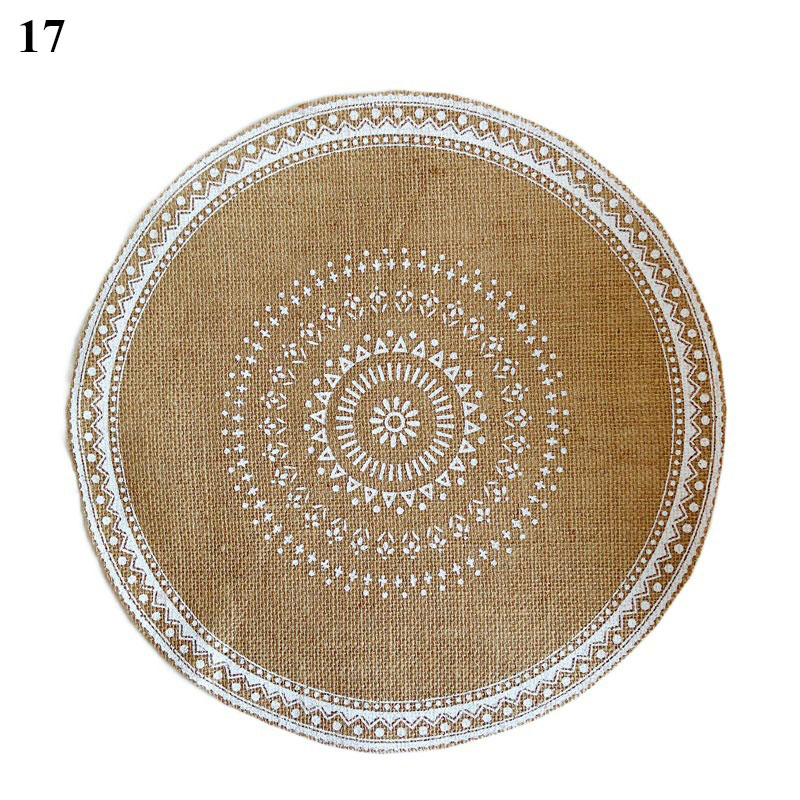 Coffee Cup Mats Woven Placemats Printed Jute Placemats Tassel Placemat Vase Cushions Furniture Decoration Heat Insulation: 17