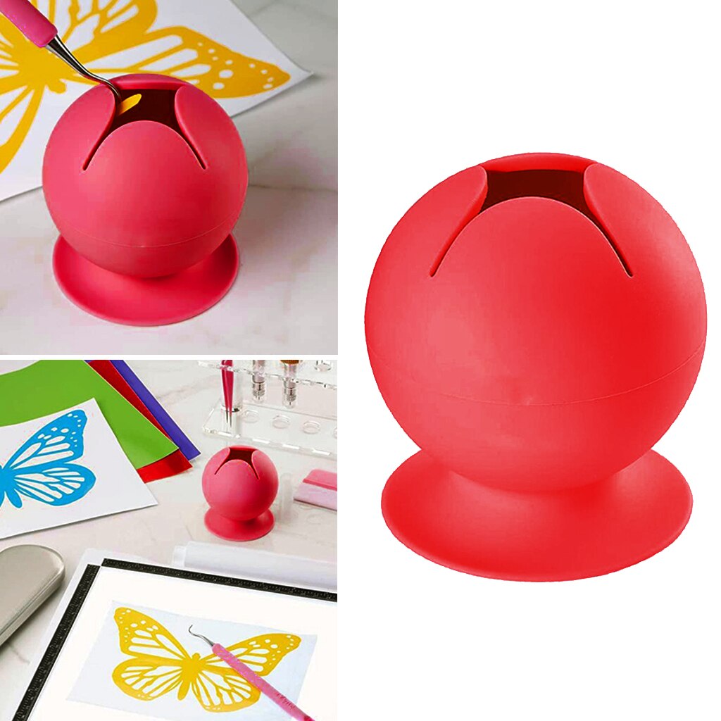 Suctioned Vinyl Weeding Scrap Collector Craft Vinyl Weeding Tool for Card Making DIY Jewelry Making Scrapbooking Card Making: Red