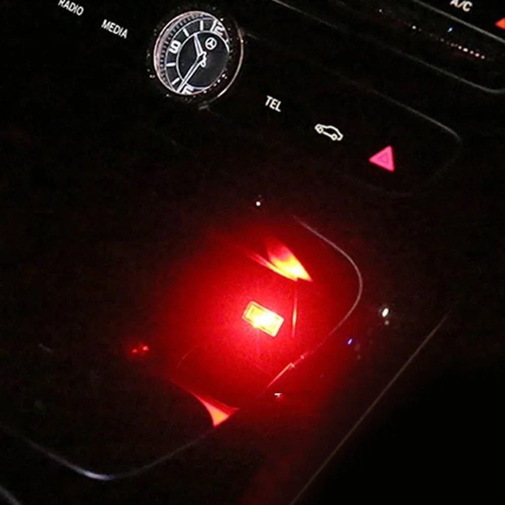 Usb ledet-billys auto interiør atmosfære lys dekorativ lampe nødbelysning pc auto fargerikt lys biltilbehør