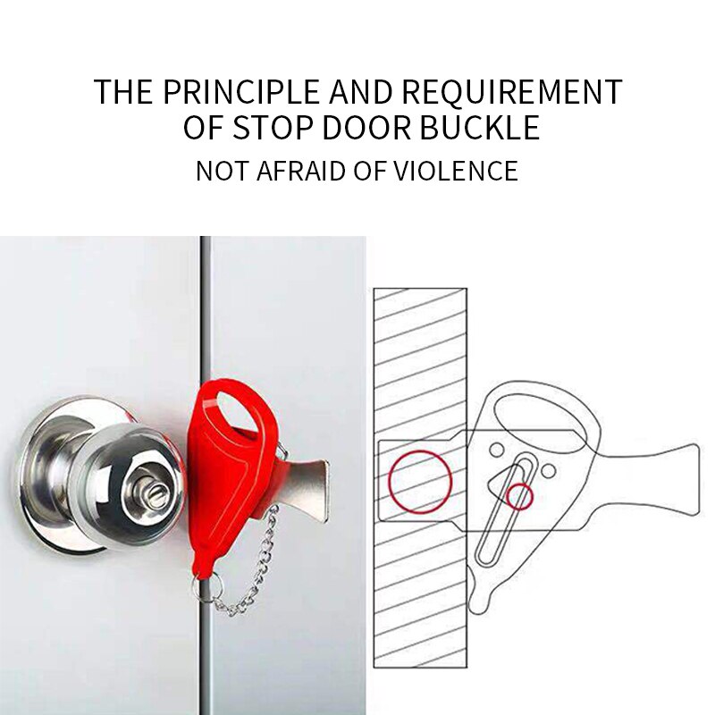 Przenośna blokada drzwi zabezpieczenie przed kradzieżą blokada blokady ogranicznik robić drzwi robić hotelu Szkoła Wyższa Dom Szkoła apartament łańcuch bezpieczeństwa blokada