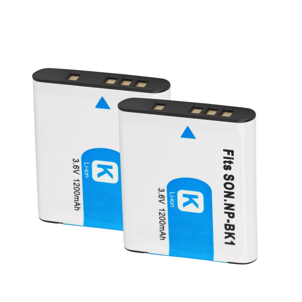 NP-BK1 NP BK1 Batterie Ladegerät Für SONY S750 S780 S950 S980 W190 W370 W180 DSC-S950 NPBK1 Kamera Batterie NPBK1 1200mAh: 2Battery