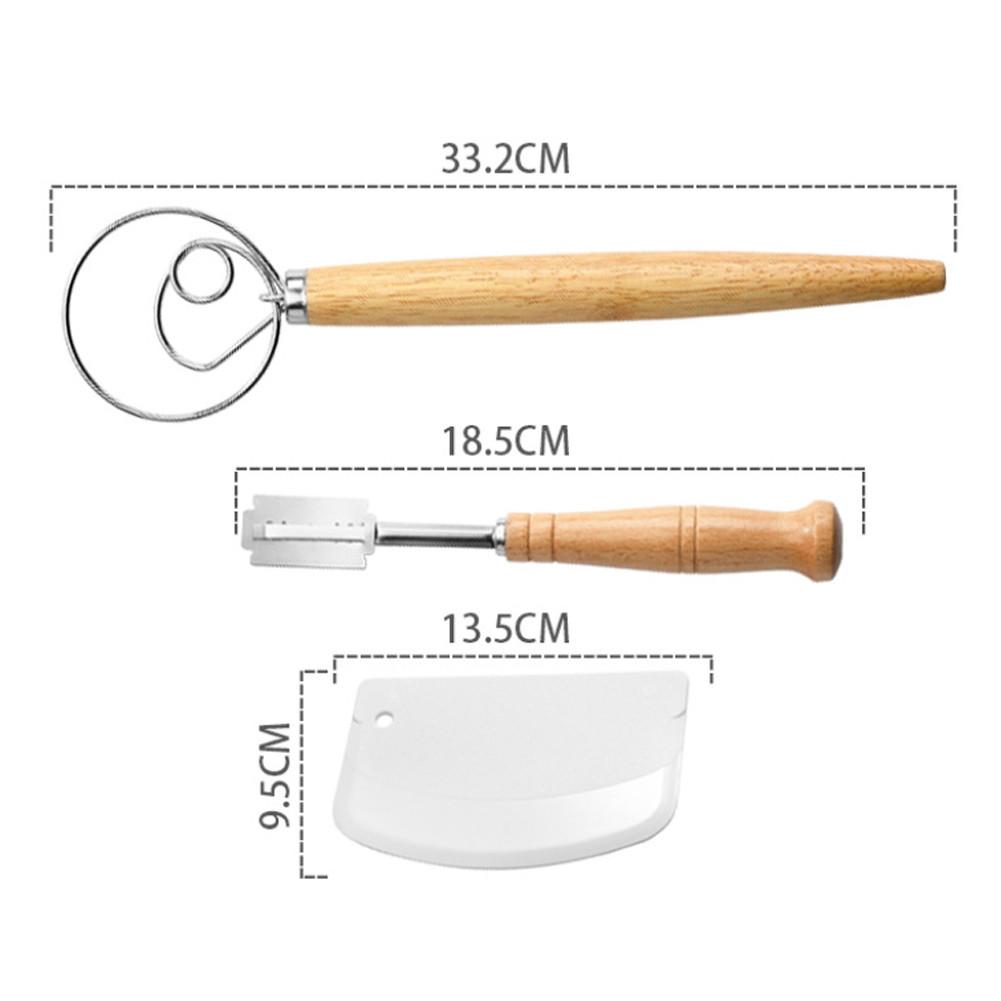 Bread Baking Tool Set Durable Dough Whisk Scraper Kit Baking Supplies Set For Homemade Cake Baking Pastry Tools