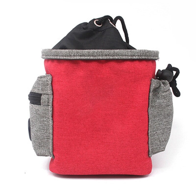 Huisdier Snack Tas Outdoor Training Taille Pak Hond Snack Tas Uitgaan Draagbare Hond Voedsel Zak Hond Snack Bag: Rood