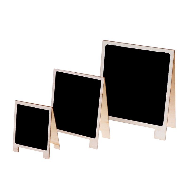 Tavle opslagstavle papirvarer kontorartikler størrelse  s 8*10cm desktop skrivetavler træ bordplade kridt tavle dobbeltsidet