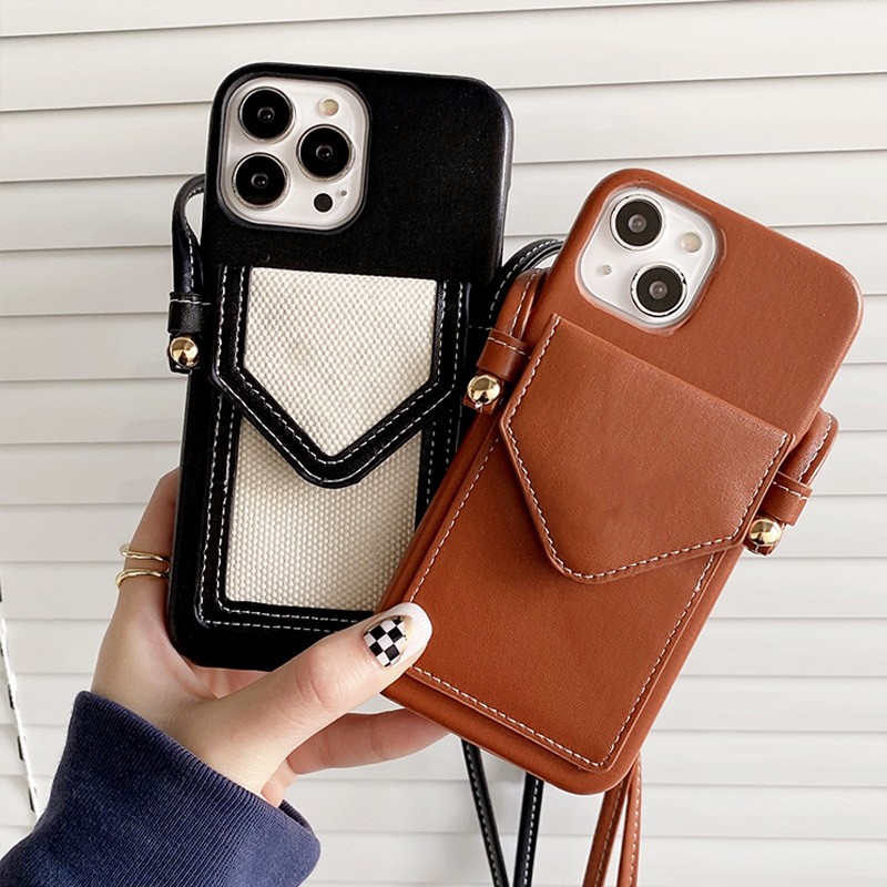 IPhone 13 crossbody card bag, can hold ID card, bank card, half pack, bare machine feel