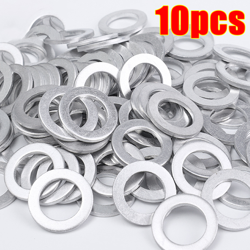 14 mm aluminium olieaftapplug crush washer set antislip voor duurzame afdichting auto exterieur accessoires voor olieverversing compatibel: Black