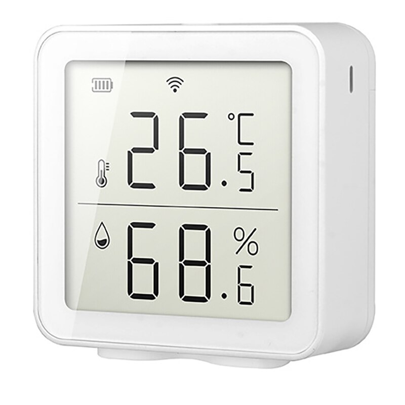 Detector de temperatura e umidade, wifi sem fio temperatura e sensor de umidade, suporte tuya ligação inteligente, para escritório