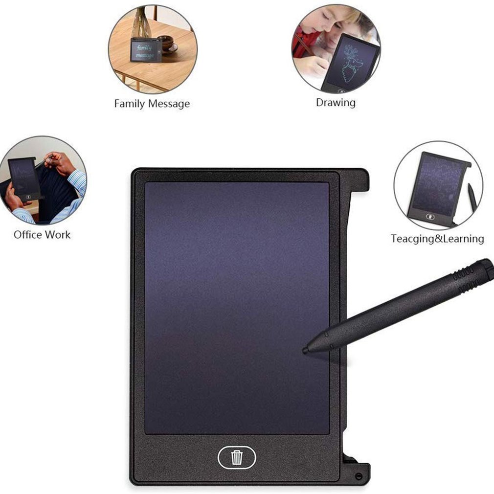 4.4 tommer lcd digital engelsk lcd-tablet bærbar mini børnetegning graffiti bord besked skrivebræt