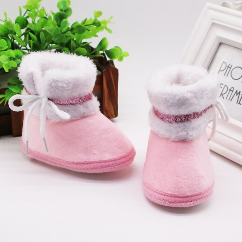Lente Winter Baby Laarzen Zachte Pluche Bal Laarsjes voor Baby meisjes Anti Slip Sneeuw Boot Winter Keep Warm Leuke Crib schoenen