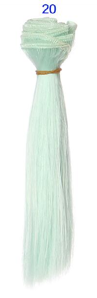 Bjd haar 15 cm * 100 CM blauw groen paars kleur korte rechte haar voor 1/3 1/4 BJD diy pop rechte pruiken