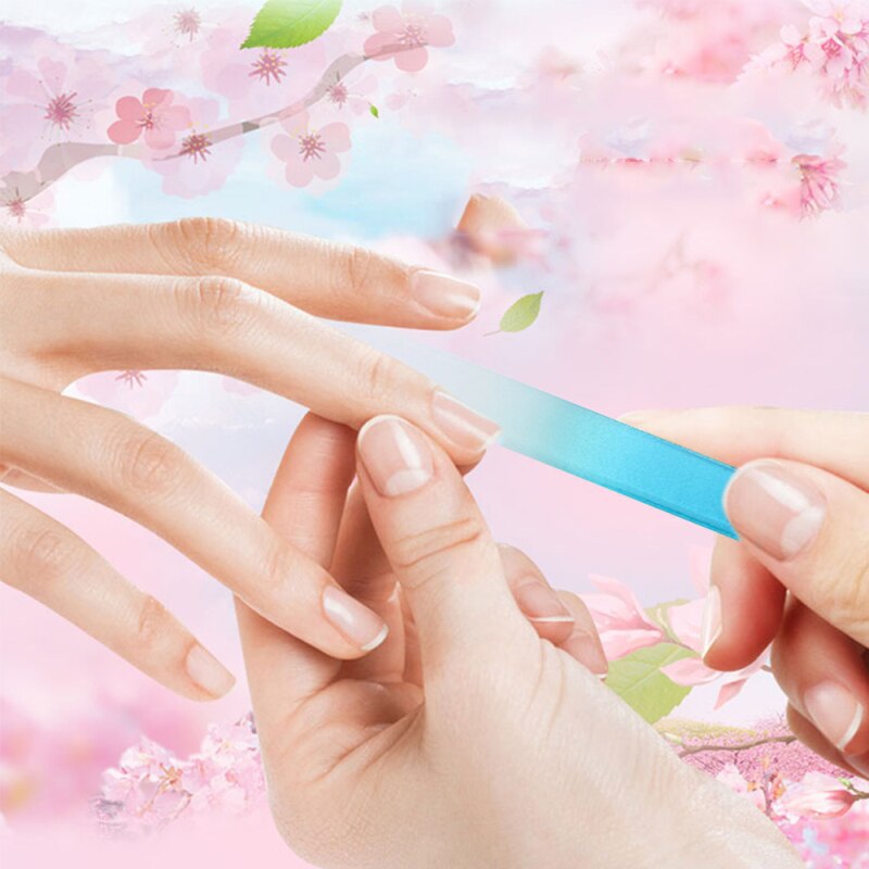 6 Kleuren Professionele Crystal Glass Nail File Duurzame Manicure Poolse Schuren Nail Art Make-Up Accessoires Gereedschap TXTB1