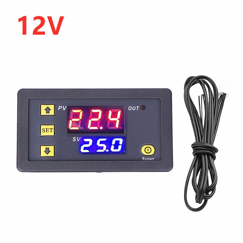 1 Pc Dc 12 V/24 V/110 V-220 V Ac Led Digitale Temperatuurregelaar Thermostaat thermometer Temperatuur Schakelaar Sensor Meter: 12V