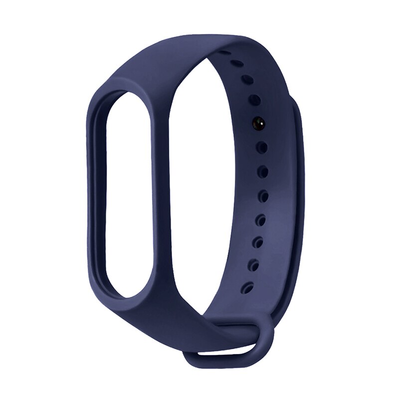 Bracelet For Xiaomi Mi Band 4 3 Strap Silicone Black Wrist Strap For Xiaomi MiBand 3 4 Wriststrap Bracelets Miband M3 M4: Dark Blue