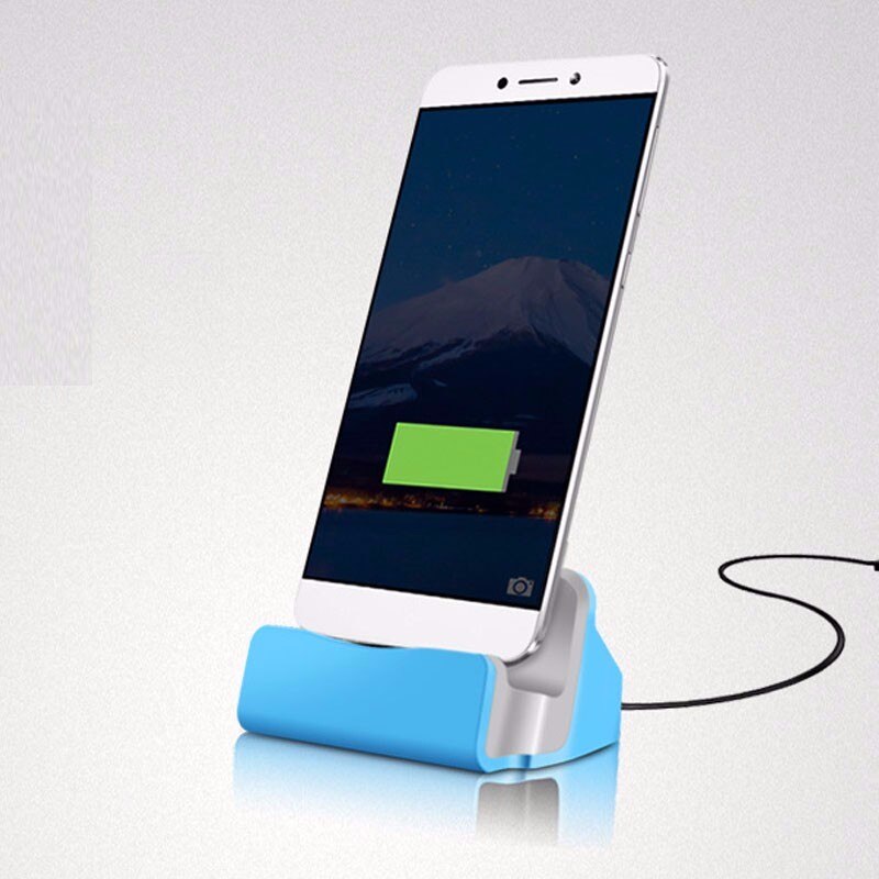 Type-C Dock Station Charging Stand For Samsung A22 A32 A52 A72 5G S20 Ultra S10 S9 S8 Plus Type-C USB Charger Docking Station: Blue