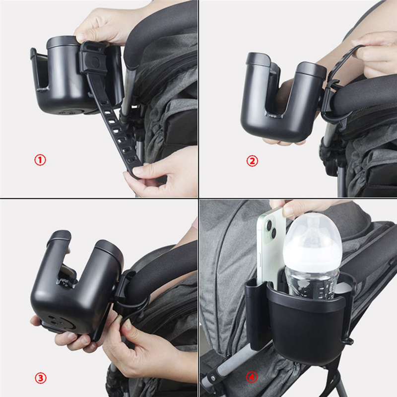 B78B-suporte de copo universal para carrinho de bebê, suporte de copo para celular, garrafa de água, suporte de copo, suporte multifuncional