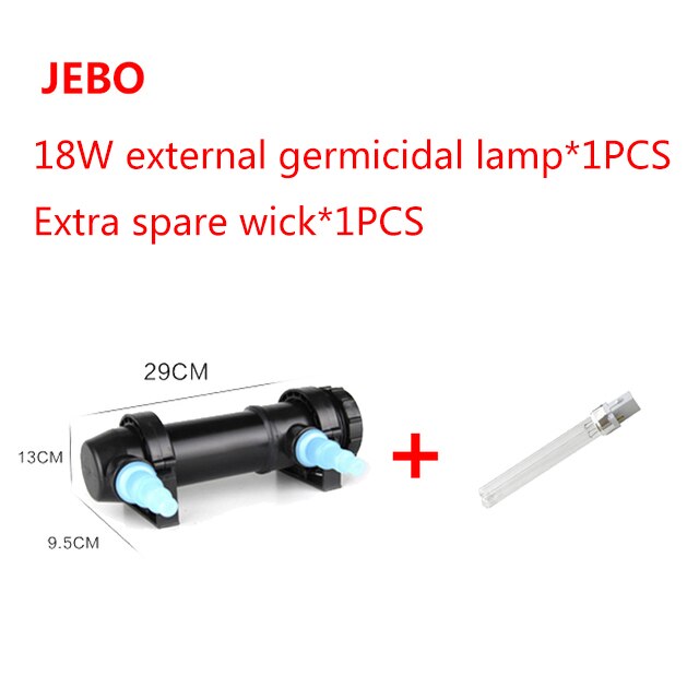 JEBO 36W UV Sterilizer Lamp Light Ultraviolet Filter Clarifier Water Cleaner For Coral Koi Fish Pond, Aquarium UV Lamp