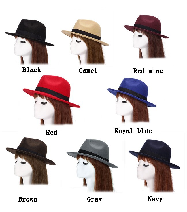 AU Unisex Autumn Western Retro Style Wide Brim Men Women Hat Fedora Jazz US Men Women Fedora Fedora Hat Trilby Cap