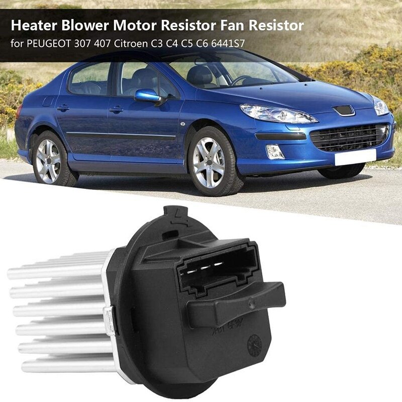 Vifte motstand , 6441.s7 varmeapparat vifte motstand vifte motstand pass til peugeot 307 407 citroen  c3 c4 c5 c6 6441 s 7