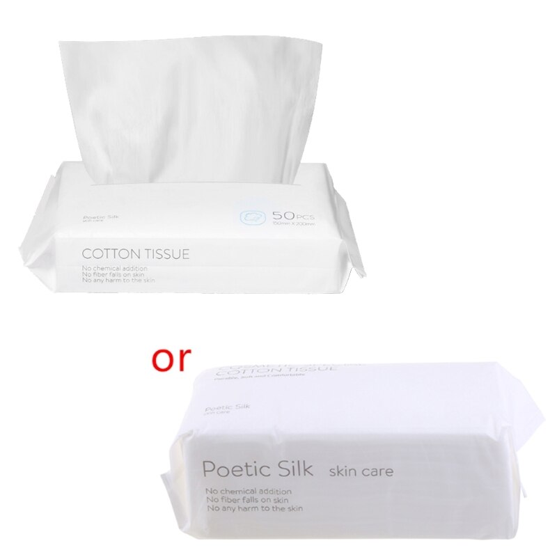 Lingettes de voyage jetables pour le visage, 100 pièces, en coton, pour maquillage, nettoyage du visage