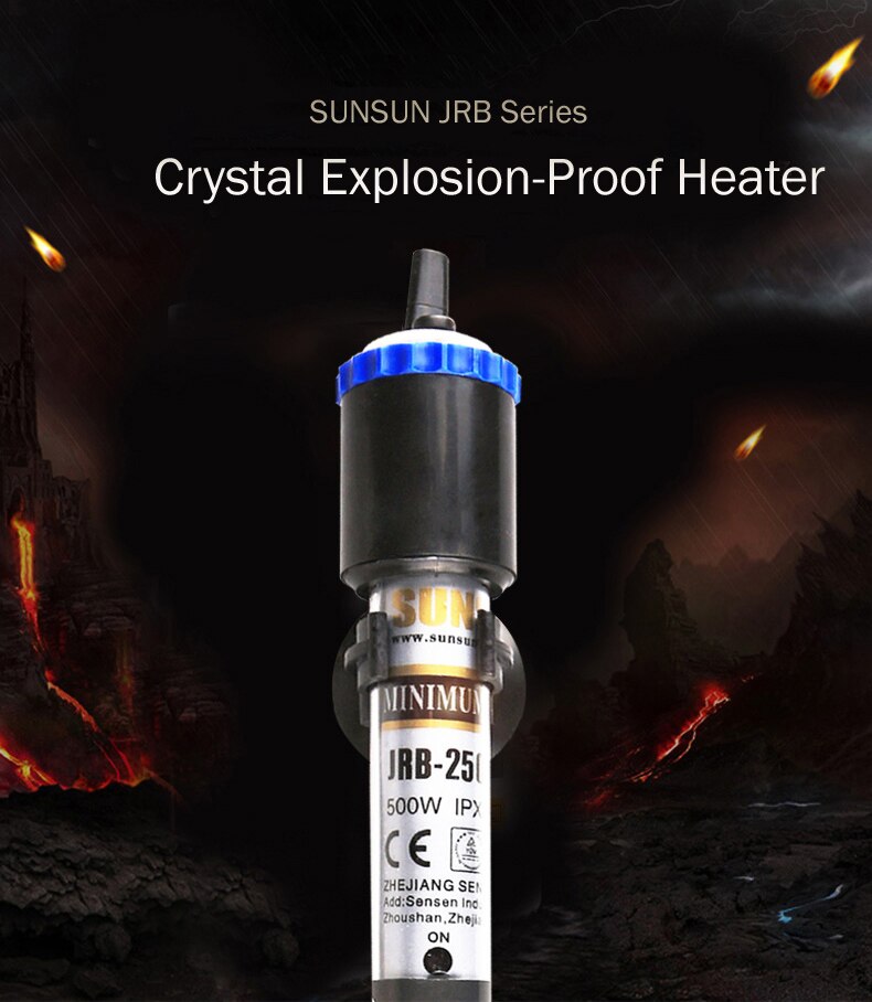 SUNSUN JRB YRB Heater aquarium tank heating automatic constant temperature explosion-proof tortoise cylinder heater fish tank