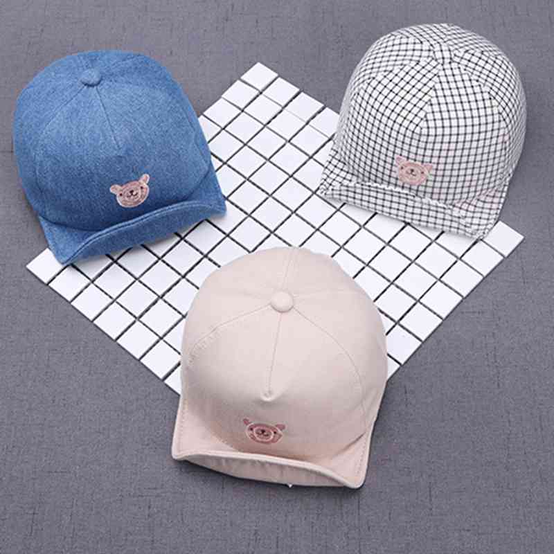 Zomer Baby Cap Baseball Hoed Katoen Cartoon Beer Pasgeboren Baby Zonnehoed Verstelbare Baby Jongen Meisje Caps