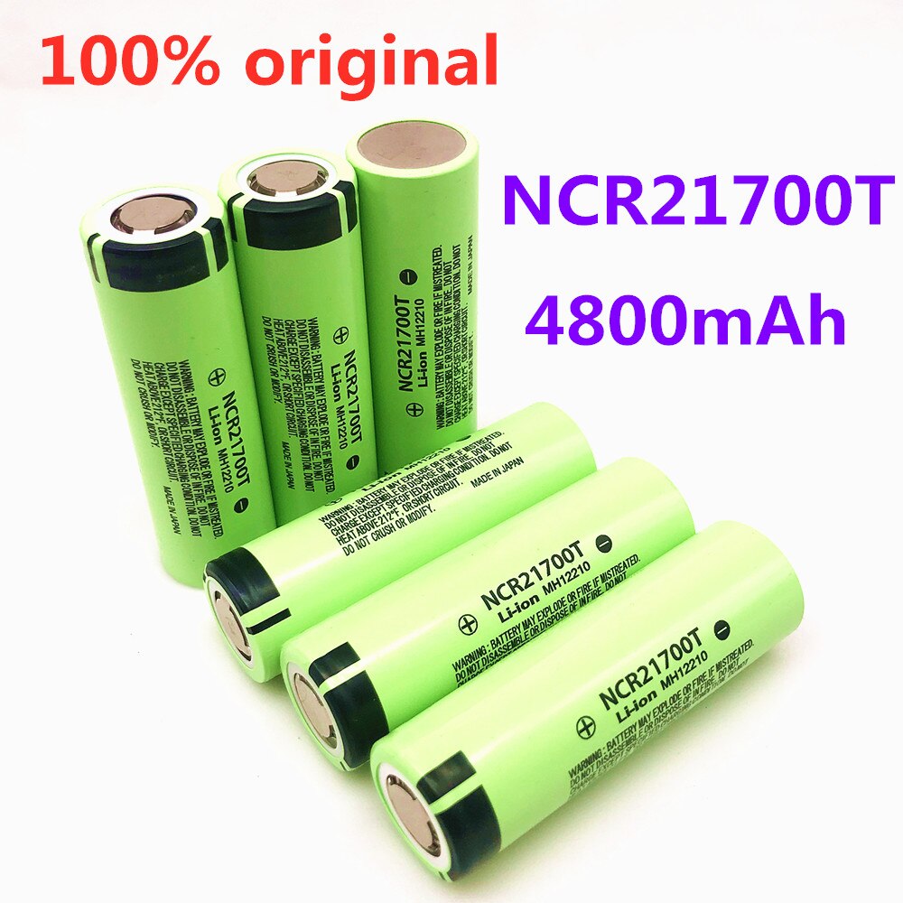 original 21700 NCR21700T lithium rechargeable battery 4800mAh 3.7 V 40A high-discharge battery high-drain Li-ion battery