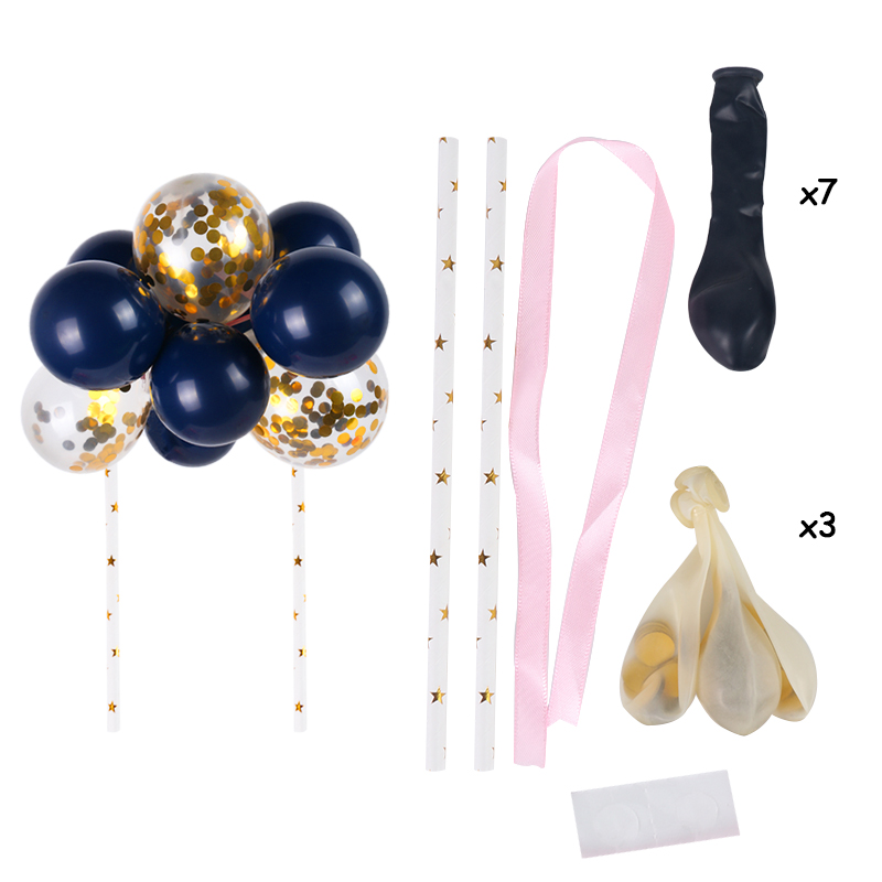 Wedding Decor Confetti Balloon Cake Topper Baby Shower Mini Latex Craft Cake Topper Birthday Party Decoration For Home Supplies: set 8