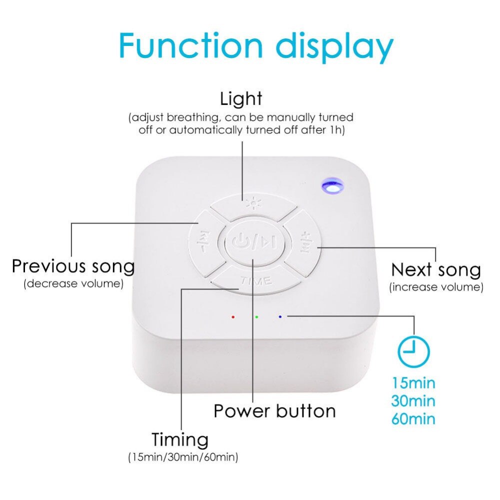 Vocal Speelgoed slaap instrument muziek licht noise machine USB timing shutdown multifunctionele baby speelgoed rustige omgeving in slaap rest