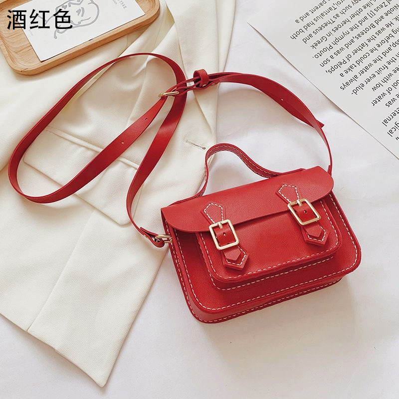 Vintage bolso Cambridge haciendo materiales de bricolaje auto-suministros de cuero bolso hecho a mano mujer bolsa manualidades para coser Accesorios: WineRed