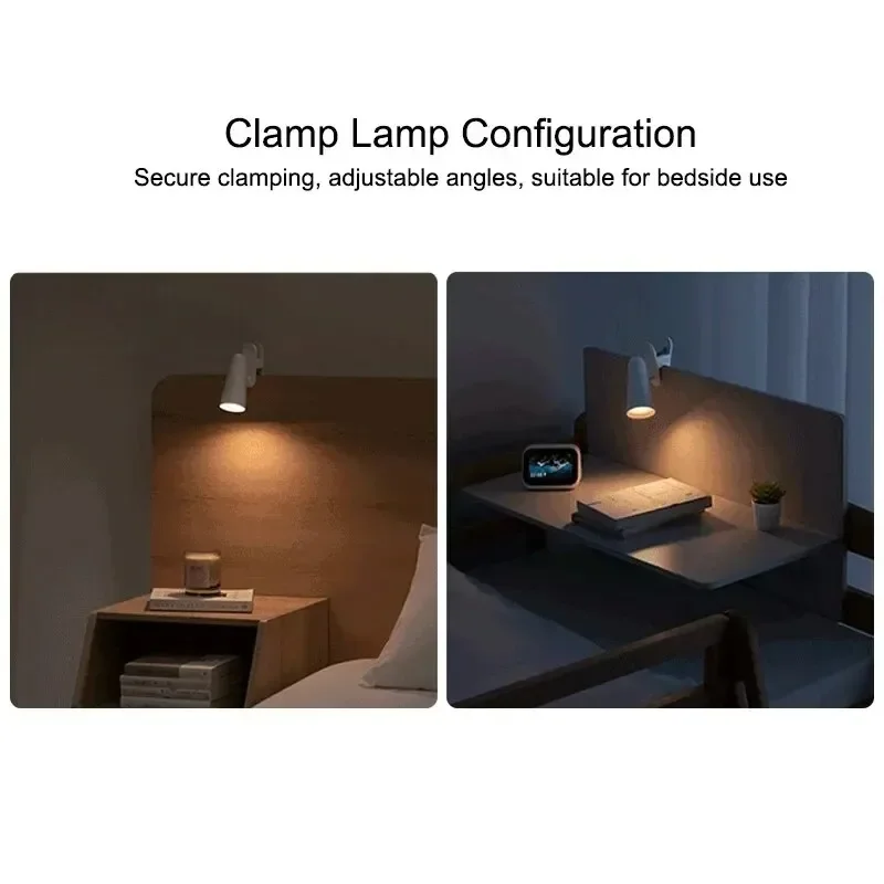 Xiaomi Mijia Multifunktions-Schreibtischlampe Typ C, wiederaufladbar, 3-in-1, tragbar, Lesetisch, Wiedergabe, Clip-Lampe, Taschenlampe