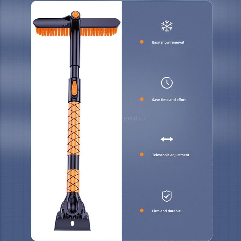 Rascador de hielo para parabrisas, cepillo de vidrio de limpieza rápida, eliminador de nieve para ventana de coche, depurador de hielo de plástico