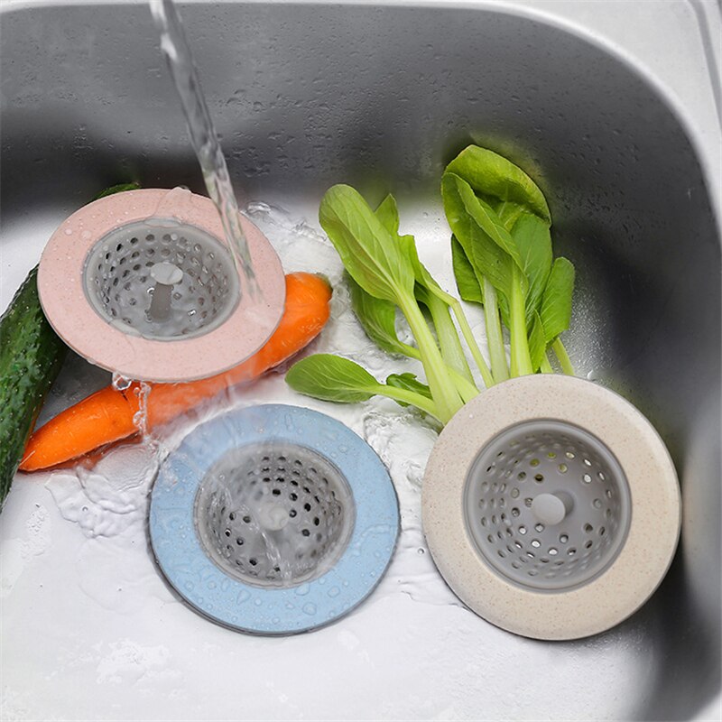 Køkkennetvaskfilter afløbsvask filter plast silikone køkken mad ris vaskeprop badekar hårsilterfilter