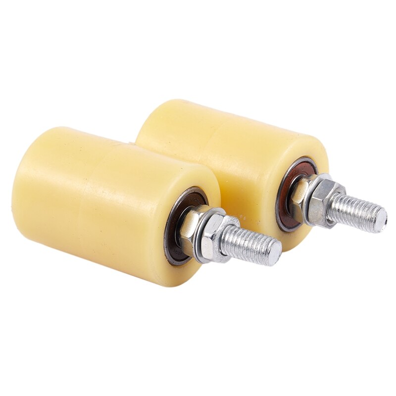 2PCS 50X70Mm PP Steel Flat Roller Bearing Guiding Wheel 6201 M12 Screw for Electric Door Sliding Gate