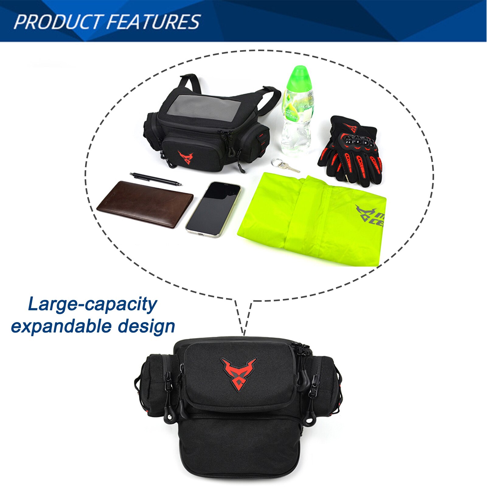 Touch Screen Motorcycle Bag Waterproof Motorcycle Navigation Bag