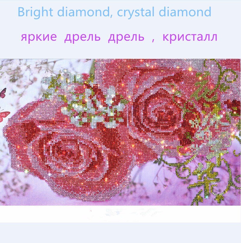 Diy diamant maleri korssting kit krystal diamant broderi harpiks boremosaik mønsterblomst og vase til