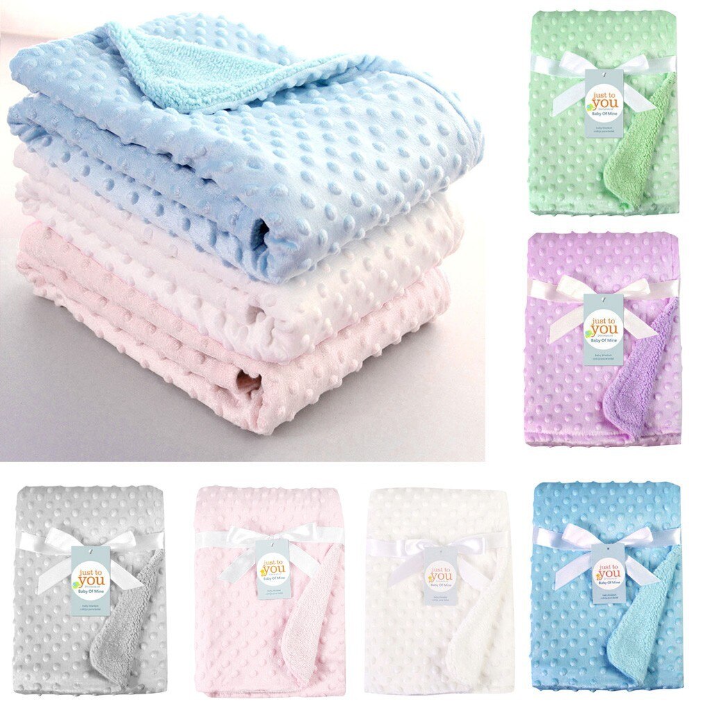 Pasgeboren Baby Effen Deken & Inbakeren Thermische Zachte Fleece Deken Beddengoed Quilt Bebes Accesorios Recien Nacido Dekens Luiers