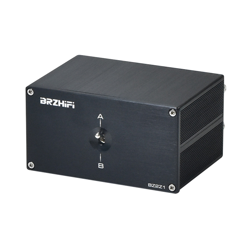 Brzhifi Aluminiumlegering Twee Ingang Een Uitgang Eindversterker Speaker Switcher Voor Home Theater Systerm Commerciële Amplificador