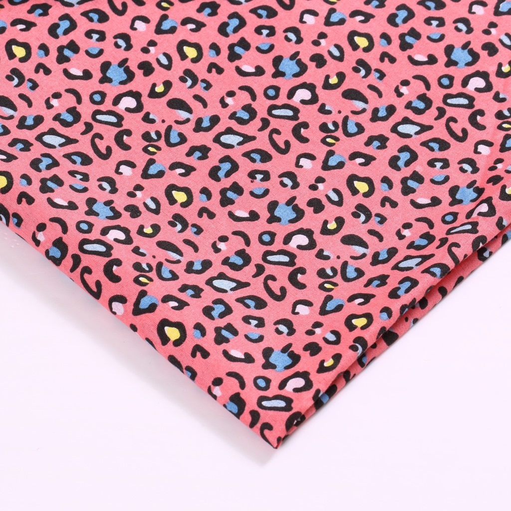 50*147cm leopardbläck tryckt 100%  polyestertyg för vävnad barntextil för sömnad tecknad twilltyg ,c12286: 1047416003