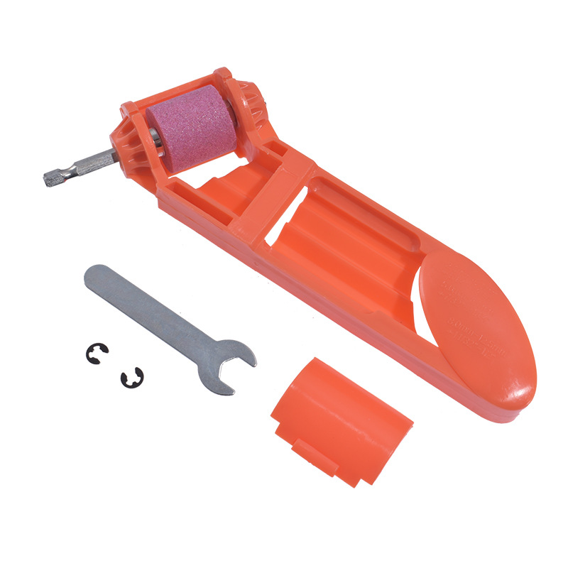Drill Bit Sharpener Portable Drill Grinding Tools Corundum Grinding Wheel Drill Bit Sharpener Titanium Drill Bit Power Tools Kit: Orange